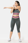 Zelocity Quick Dry 3/4Th Gym Leggings - Dark Slate — thumbnail 4